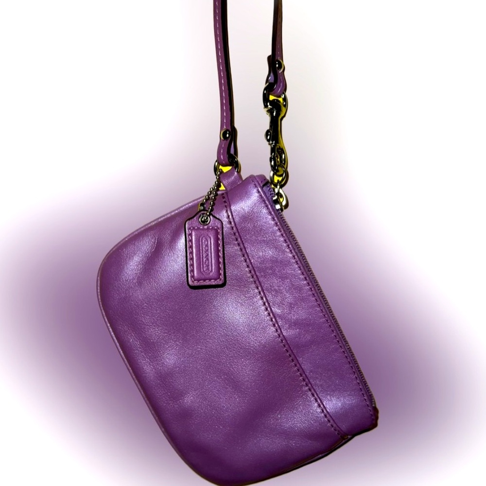 Purple Coach Wristlet